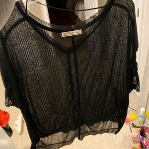 Free People Black Tee